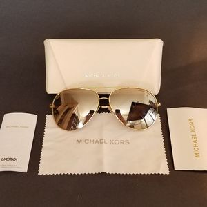 Michael Kors Gold Aviator Sunglasses